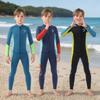 Roupa de Banho Infantil Dividida 2,5 mm Espessada de Inverno à Prova de Frio e Quente com Mangas Longas Conjunto para Meninos e Meninas, Roupa de Neoprene