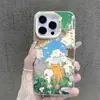 Capa de Celular para Apple 17Promax, Apple 16Pro, Apple 17Air Modelo Novo com Gato em Círculo de Primavera