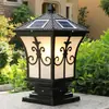 Luminária de Cabeça Solar para Coluna Lâmpada de Parede Externa Lâmpada de Parede LED Externa Lâmpada de Pilar de Portão Pátio de Casa Fábrica Direta