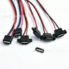 Conector Fêmea Tipo-C Montado com Parafuso de 90 Graus com Abas, 2P com Cabo, Power Bank, Fechadura Inteligente de Porta, Conector Fêmea de Carregamento para Instrumento de Beleza
