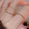 Anillo liso simple anillo de plata rota diseño de nicho femenino sentido japonés anillo de dedo de lujo ligero para combinar con todo joyería de moda 2024