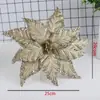 Decoraciones de Navidad, Flores de Terciopelo con Borde Dorado, Flores Artificiales, Flores Artificiales, Cortes para Jarrón de Sala de Estar del Festival de Primavera, Flores Artificiales