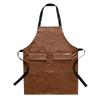 Delantal de estilo nórdico, impermeable y a prueba de aceite, para cocina doméstica, de cuero sintético, para hombres y mujeres, para restaurantes, cafeterías, trabajo, estampado.