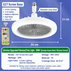 Lámpara de techo con ventilador LED de rosca e27 con mando a distancia para dormitorio cocina