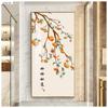 Novo caqui em estilo chinês Ruyi Pinturas suspensas no corredor Bom significado da entrada para a porta e entrada Pinturas decorativas Edição vertical Pinturas de porcelana de cristal