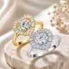 Anillo de plata de ley S925 en forma de corazón con moissanita, exquisito anillo para mujer de uso diario, en stock para venta al por mayor