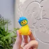 Novo adorável fofo engraçado adereço de cabeça pescoço torto pato chaveiro chaveiro de carro bolsa de moda feminina pingente requintado presente
