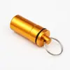 Tanque de almacenamiento portátil para tapones para los oídos al aire libre, sellado, impermeable y a prueba de polvo, tubo de metal de almacenamiento, aleación de aluminio, botella de medicina, fabricantes, suministro