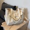 Bolso de pana Bolso tote para mujer Gran capacidad Otoño e invierno Se puede llevar cruzado 2024 Nuevo Bolso de hombro versátil Clase de viaje