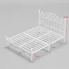 Cama de hierro forjado para uso doméstico, engrosada y reforzada, cama de princesa simple y moderna, cama doble de 1,8 m, cama de marco de hierro de lujo ligero individual de 1 m