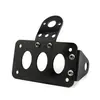 Accesorios para motocicleta aleación de aluminio luz trasera de dirección lateral/Soporte para placa de matrícula negro frío motocicleta modificada retro marco de placa de matrícula