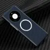 Funda Magnética para Teléfono con Patrón de Fibra de Carbono Magsafe50 Todo Incluido PC Anti-Caídas Protectora Adecuada para Huawei Mate60Pro