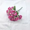 Ornamentos de Flores de Amor-Perfeito Grandes de Cinco Pétalas Artificiais Transfronteiriços para Decoração de Casa e Arranjos de Casamento, Flores Artificiais de Seda no Atacado