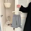 Pantalones Acampanados de Moda para Niñas Estilo Coreano Nuevo para Principios de Primavera Calentadores Casuales para Bebé Moda de Bebé para Primavera Pantalones Largos Versátiles