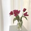 Ins high-end simulação sensação hidratante Tulipa decoração de casa flor de seda decoração de sala de estar fotografia adereços flor falsa