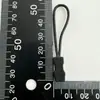 Corda de Rabo Injetada Moldada por Injeção Zíper Assimétrico Corda Corda Preta Deslizador Jaqueta Roupa Exterior Puxador de Zíper Acessórios