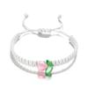 Pulseras Tejidas a Mano de Tulipán Transfronterizas Europeas y Americanas, Joyería Artesanal Colorida Estilo Ins para Mujer Simple y Fresca al por Mayor