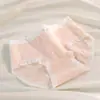 2024 Novo Estilo de Roupa Interior Feminina Algodão Virilha Estudante Cintura Média Confortável Respirável Meninas Cuecas Meninas Doce Simples