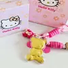 Colgante de Gato Doraemon de Oro Puro 999, Cadena para Teléfono de Doraemon, Shin-Chan el Chico del Crayón, Llavero de Oso de Fresa, Regalo Llavero
