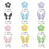 Celebridad de Internet Nuevo Arte de Uñas Joyería de Mariposa Aleación Macarrón Mariposa Estéreo Flor de Perla Accesorios de Decoración de Uñas