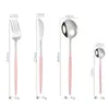 Amazon Acero Inoxidable Vajilla Portuguesa Occidental Nórdica Hotel Cuchillo y Tenedor para Bistec Cuchara Creativa Dorada para Café Postre