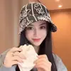 Sombrero de Pescador Bordado Floral Estilo Japonés para Mujer, Sombrero de Cubo Versátil Retro a la Moda, para Circunferencia de Cabeza Grande, Sombrero de Cubo Adelgazante