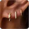 Pendientes Redondos Brillantes de Venta Caliente Transfronterizos Europeos y Americanos Pendientes de Moda Sencillos y Tendencia en Instagram Pendientes Elegantes Pendientes para Mujer Venta Directa de Fábrica