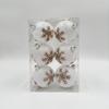 Bola decorativa navideña transfronteriza de 6 cm, paquete de 6, con colgante decorativo navideño.