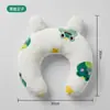 Almohada en Forma de U para Mascotas, Suave Almohada de Cuello de Franela para Perros, Previene la Caída de la Cabeza al Viajar en el Coche, Reposacabezas de Soporte para el Cuello