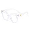 Nueva moda ojo de gato marco grande retro europeo y americano pasarela luz lujo espejo plano ins celebridad de Internet mismo estilo gafas marco moda