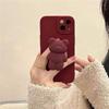 Funda para teléfono móvil Apple 11 con diseño de oso tridimensional en color vino tinto, soporte suave para iPhone 13, XR/14 y Año Nuevo 12
