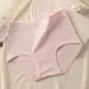 Ropa interior para mujer de algodón Ropa interior de algodón para mujer con refuerzo de algodón Cómodo Transpirable Antibacteriano Cintura alta Elástico Pantalones cortos de niña Bragas