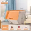 Caixa Organizadora de Brinquedos para Uso Doméstico, Caixa Organizadora com Tampa Articulada de Abertura Frontal em Formato de Hipopótamo, Caixa Organizadora para Livros Ilustrados Infantis, Lanches e Roupas