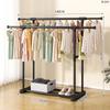 Tendedero doméstico de pie para dormitorio, colgador de ropa plegable para interiores, barra sencilla de almacenamiento, tendedero para balcón