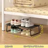 Zapatero para habitaciones de alquiler, dormitorios, estudiantes, almacenamiento debajo de la cama, multicapa, entrada, hogar, mesita de noche, simple, pequeño soporte para zapatos