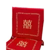 Almofada de Joelhos para Cerimônia do Chá de Casamento para Noivos, Conjunto de Almofadas Vermelhas para Casamento