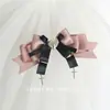 Pasador de Pelo de Lazo Oscuro Producido en Masa para Mujeres con Doble Cola de Caballo, Corazón Femenino, Estilo Japonés Original Hecho a Mano Dulce y Fresco