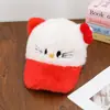 Chapéu de inverno, boné de beisebol tamanho grande, boné de pelúcia com bico de pato do gato KT de desenho animado, estilo coreano e japonês, chapéu fofo para meninas, chapéu quente