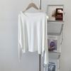 Ropa de Baile de Cuello Redondo de Modal para Mujer, Manga Larga, Holgada, Estilo Perezoso, Color Sólido, Ropa Delgada de Protección Solar para Práctica de Danza Moderna para Mujer