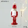 Nuevo Colgante de Plástico en Polvo Pegajoso Rojo Rojo y Blanco Colores en Polvo Colgante de Dibujos Animados Decoración para Colgar en Árbol de Navidad Ventana Stock Listo