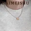 Collar de Camelia y Perla con Circonita Exquisito de Alta Gama Versátil Estilo Francés Cadena para Clavícula de Lujo Ligero Nicho para Mujeres