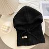 Chapéu Balaclava Estilo Coreano Fresco Doce Outono e Inverno Chapéu de Malha Quente e à Prova de Frio com Proteção para as Orelhas Feminino