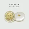Botones Metálicos de Resina Incrustados con Diamantes, Botones Dobles, Botones Decorativos para Trajes de Mujer Retro, Blusas, Botones para Abrigos de Lana