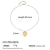 Collar Taina de Acero Inoxidable Europeo y Americano Lujo Ligero Nicho Patrón de Martillo Corazón Cadena para Clavícula Versátil Transfronterizo Joyería de Venta Caliente