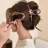 Pinza de Nube con Corte Estampado de Leopardo para Mujer, Nuevo Accesorio para el Cabello de Alta Gama Otoño e Invierno 2025 para Volumen, Pinza de Tiburón en la Parte Posterior de la Cabeza