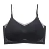 Top Tubo de Seda de Gelo Respirável Ultrafino Roupa Íntima Feminina Sutiã de Costas Bonito Sem Marcas Camisola Pequena Sutiã de Envolver o Peito Reunião para Seios Pequenos