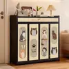 Gabinete de zapatos para entrada para uso doméstico, Gabinete integrado estilo caricatura en la entrada, Zapatero de múltiples niveles, Gabinete de almacenamiento, Zapatero