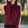 Cárdigan de punto abotonado de cuello semialto 2026 para mujer, color liso, primavera, holgado, versátil, moderno, adelgazante, chaqueta fina