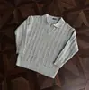 Suéter de punto trenzado de color liso con cuello en V para hombre y mujer, suéter de felpa estilo americano con cuello polo para otoño e invierno, top holgado de manga larga
