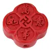 Cinnabar de Alto Teor Pingente de Segurança Palavra Fu Contas Acessórios DIY Estilo Étnico Joias Pulseira Colar Chaveiro Atacado